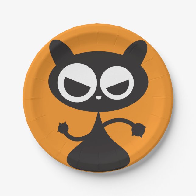 The Black Cat Paper Plates (Front)