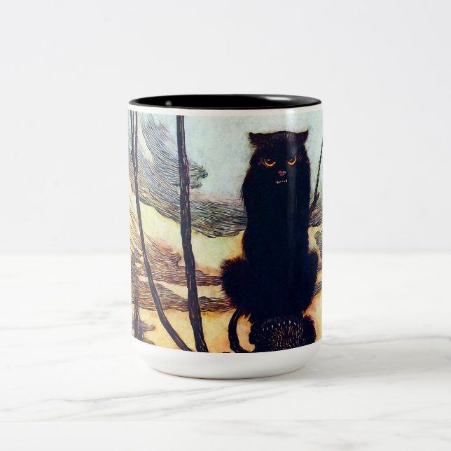 The Black Cat Two-Tone Coffee Mug (Center)
