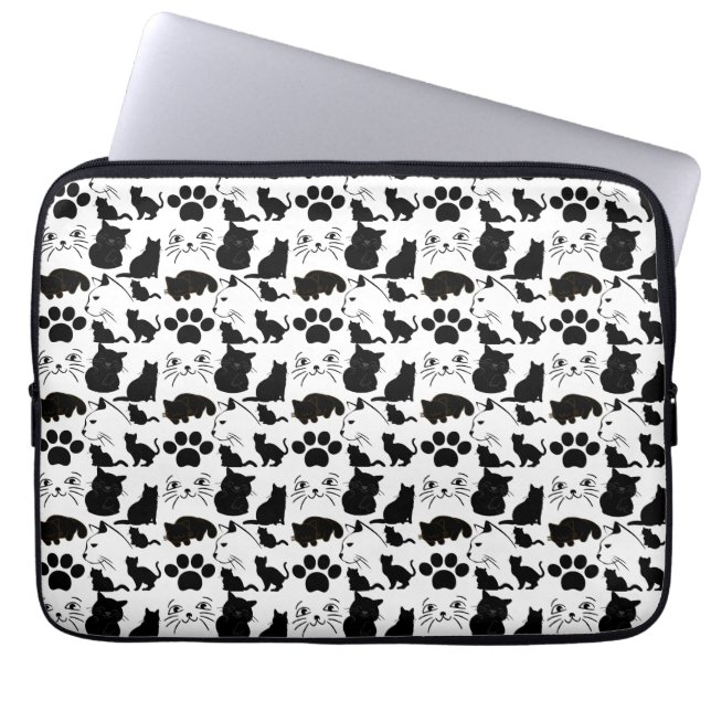 THE BLACK CATS PATTERNS    LAPTOP SLEEVE (Front)