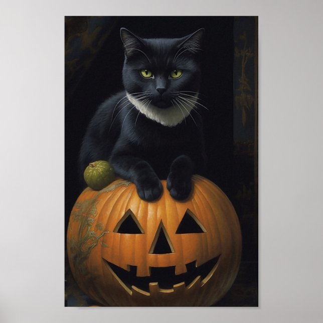 The Black Cats Pumpkin Poster (Front)