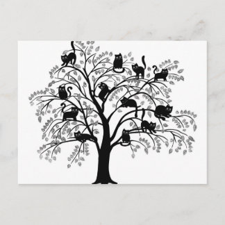 The Black Cats Tree Postcard