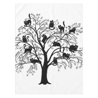 The Black Cats Tree Tablecloth