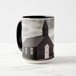 The Black Church Of Budir, Iceland Mug