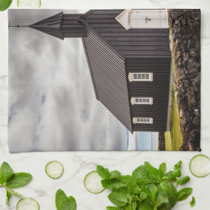 The Black Church Of Budir, Iceland Tea Towel