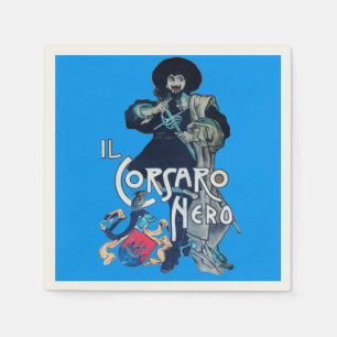 THE BLACK CORSAIR grey Napkin