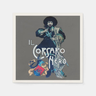 THE BLACK CORSAIR grey Napkin