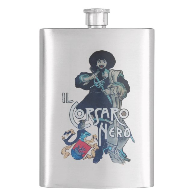 THE BLACK CORSAIR HIP FLASK (Front)