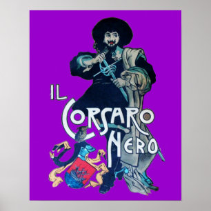 THE BLACK CORSAIR purple Poster