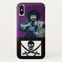 THE BLACK CORSAIR SKULL CROSSED SWORDS Purple