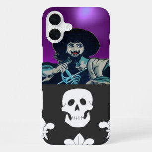 THE BLACK CORSAIR SKULL & FLEUR DE LIS iPhone 16 PLUS CASE