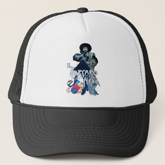 THE BLACK CORSAIR TRUCKER HAT (Front)