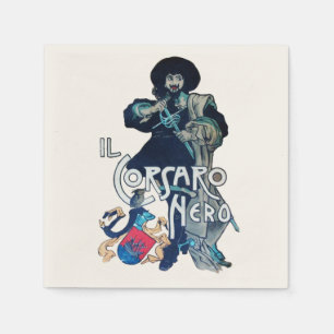 THE BLACK CORSAIR white Napkin
