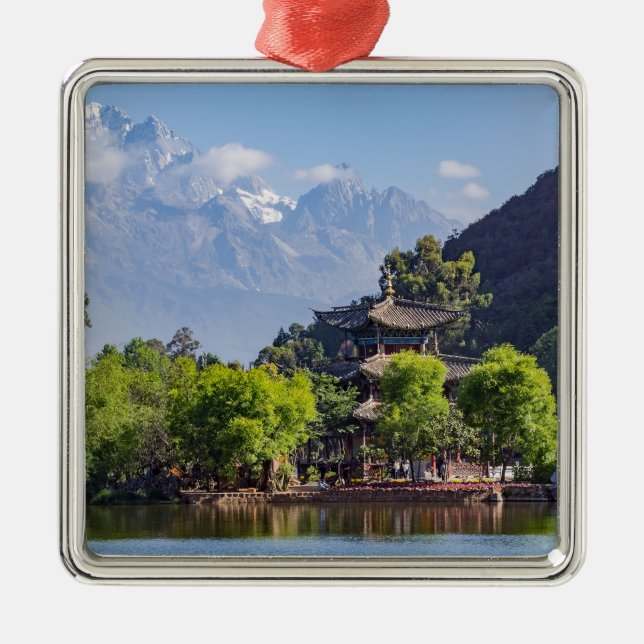 The Black Dragon Pool, Shigu, Yunnan - China Metal Tree Decoration (Front)