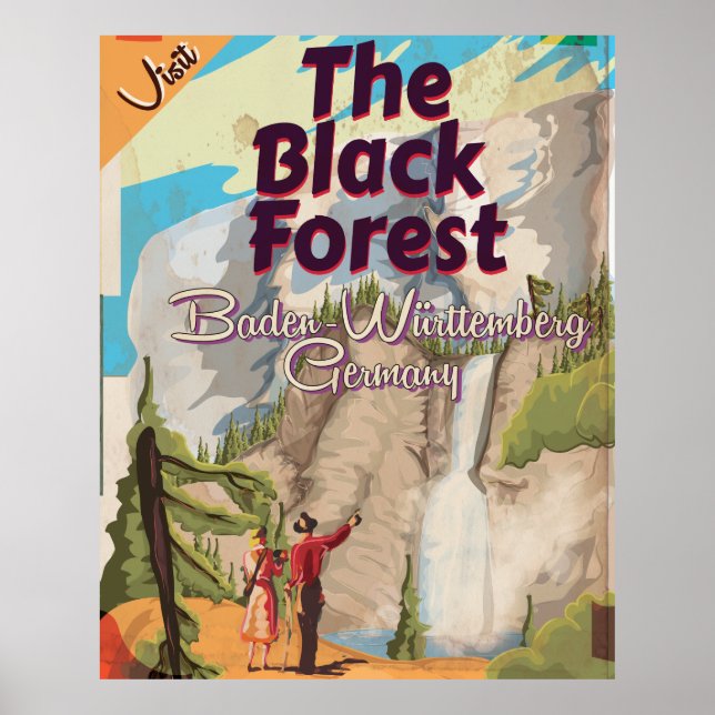 The Black Forest vintage Travel Poster. Poster (Front)