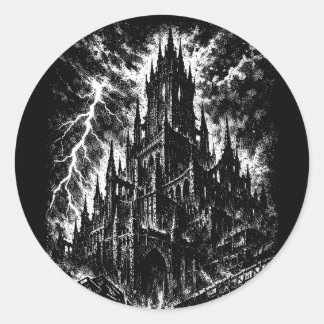 The Black Fortress by BurnsInHell Classic Round Sticker