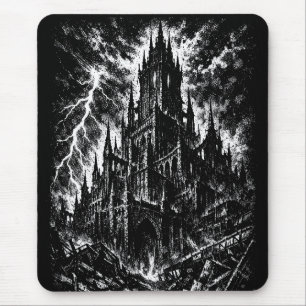The Black Fortress by BurnsInHell Mouse Mat