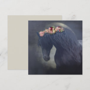 The Black Friesian - Greeting Card