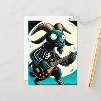 The Black Goat Guitar Player Postcard