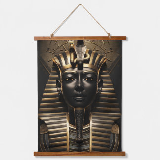 The Black & Gold Egyptian Pharaoh Hanging Tapestry