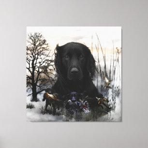 The Black Golden Retrievers Canvas Print