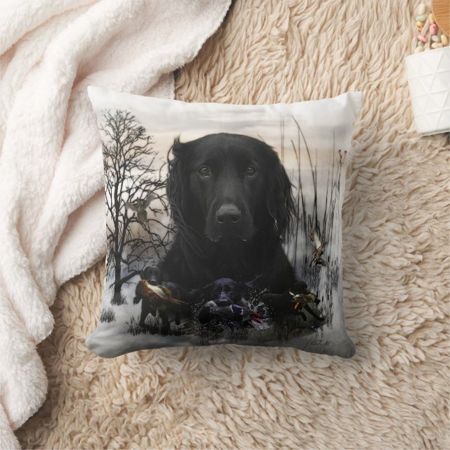 The Black Golden Retrievers   Cushion (Blanket)