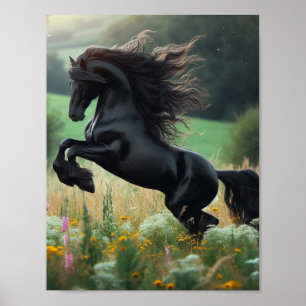 The Black Horse Wall Poster