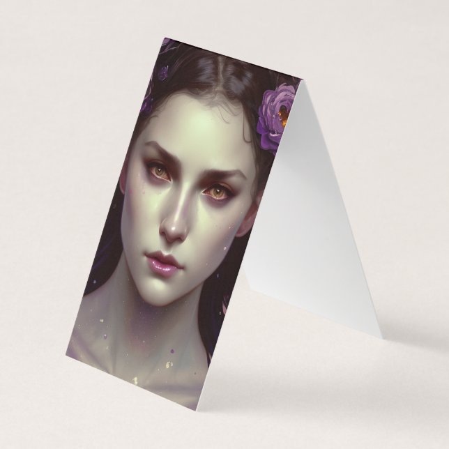 The Black Lace Amethyst Witch Business Card (Front)