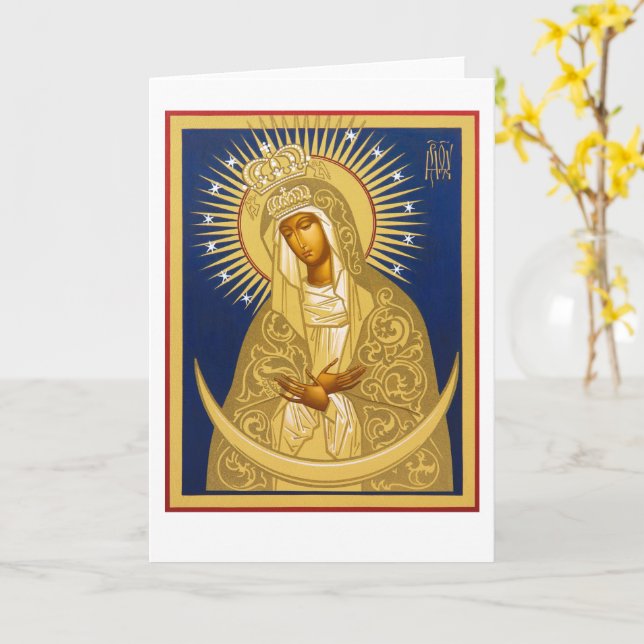 The Black Madonna Card (Yellow Flower)