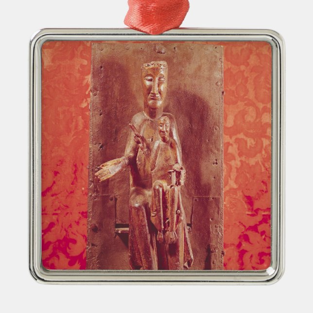 The Black Madonna, Catalan School, 11th century Metal Tree Decoration (Front)
