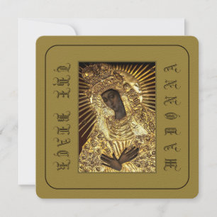 THE BLACK MADONNA CATHOLIC PRAYER CARD
