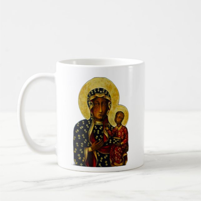 The Black Madonna of Czestochowa Coffee Mug (Left)