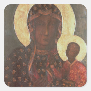 The Black Madonna of Jasna Gora Square Sticker