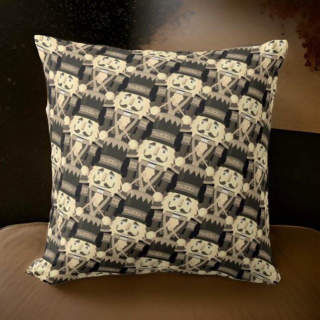 The Black Nutcracker Soldier Christmas | Cushion (Creator Uploaded)