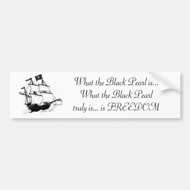 The Black Pearl Bumper Sticker (Front)