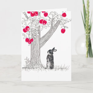 The Black Rabbit and the Apple Tree Card