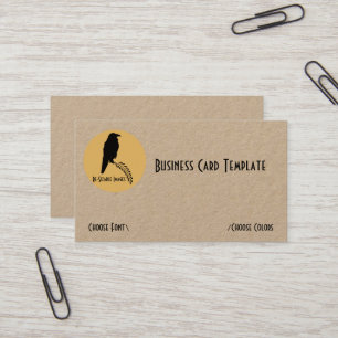 The Black Raven Bird Business Card