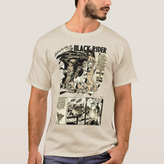 "The Black Rider" Action Comic Strip T-Shirt