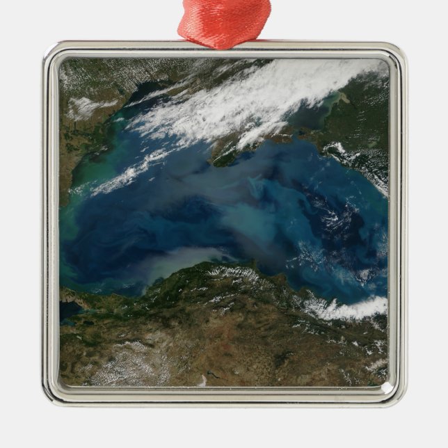 The Black Sea in eastern Russia Metal Tree Decoration (Front)
