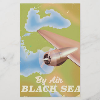 The black sea travel poster stationery
