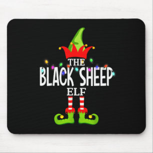 The Black Sheep Elf Christmas Matching Pajamas Mouse Mat