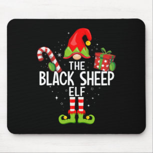 The Black Sheep Elf Family Christmas Pajama Xmas Mouse Mat