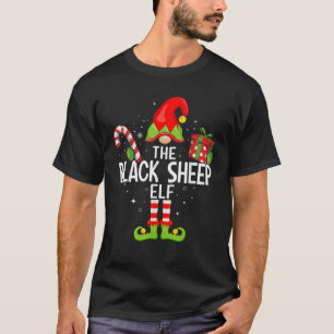 The Black Sheep Elf Family Christmas Pajama Xmas T-Shirt