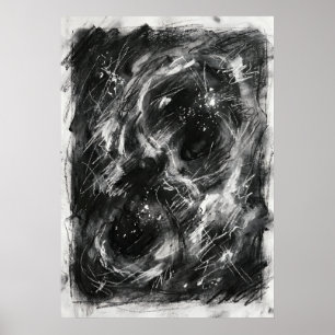 The Black Spiral of Shadow Energy Wall Art