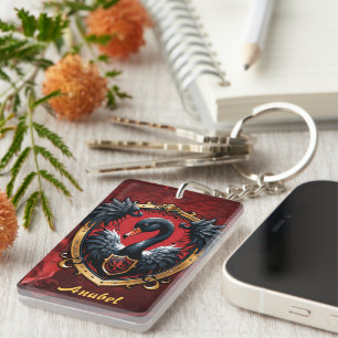The Black Swan a symbol of elegance and power. Key Ring