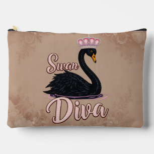 The black swan, queen of the water.  accessory pouch