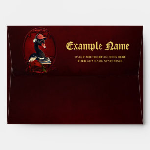 The black swan, symbolising creativity envelope