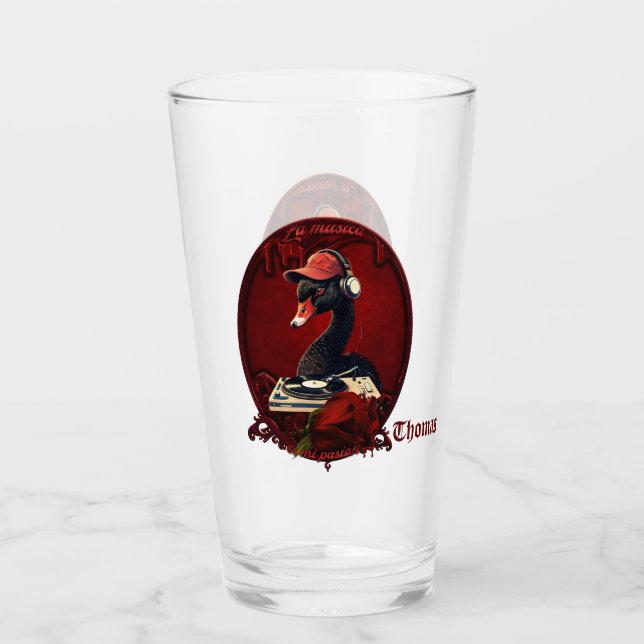 The black swan, symbolising creativity  glass (Front)