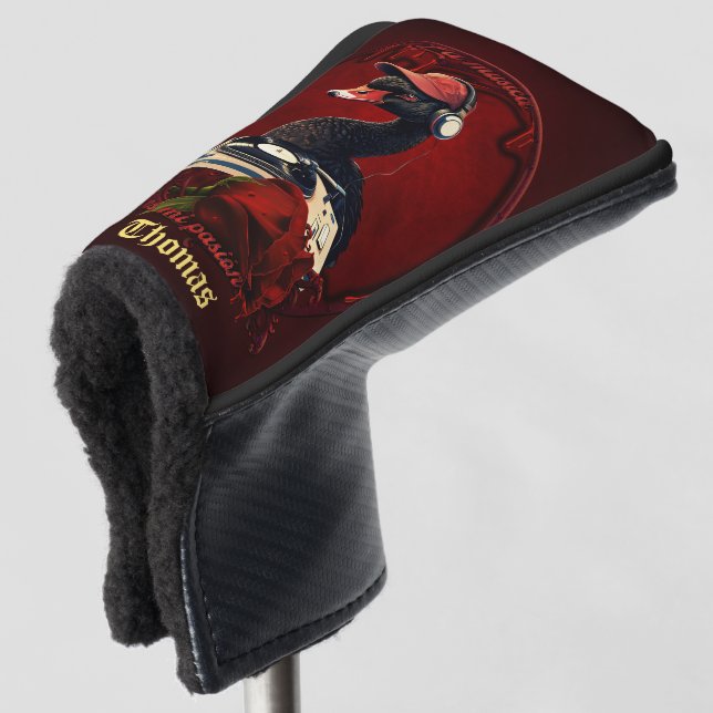 The black swan, symbolising creativity  golf head cover (3/4 Front)