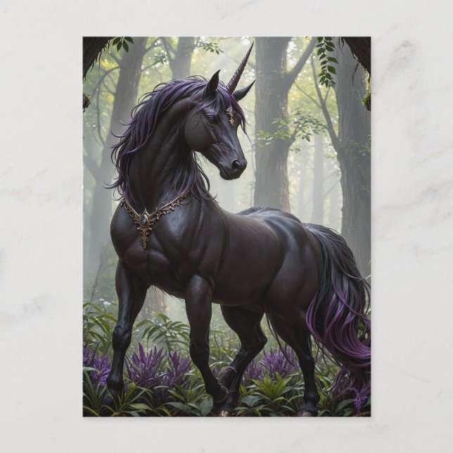 The Black Unicorn Postcard (Front)