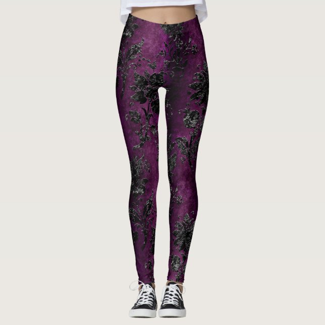 The Black Velvet  Series Design 10  Leggings (Front)